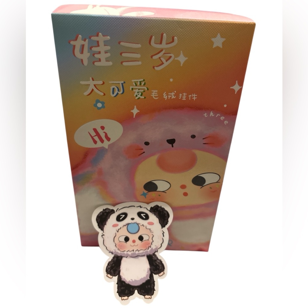 Baby three big cute plush. Confirmed with card. Closed bag